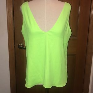 [ Leith ] Flowy Neon Green Tank Top | M